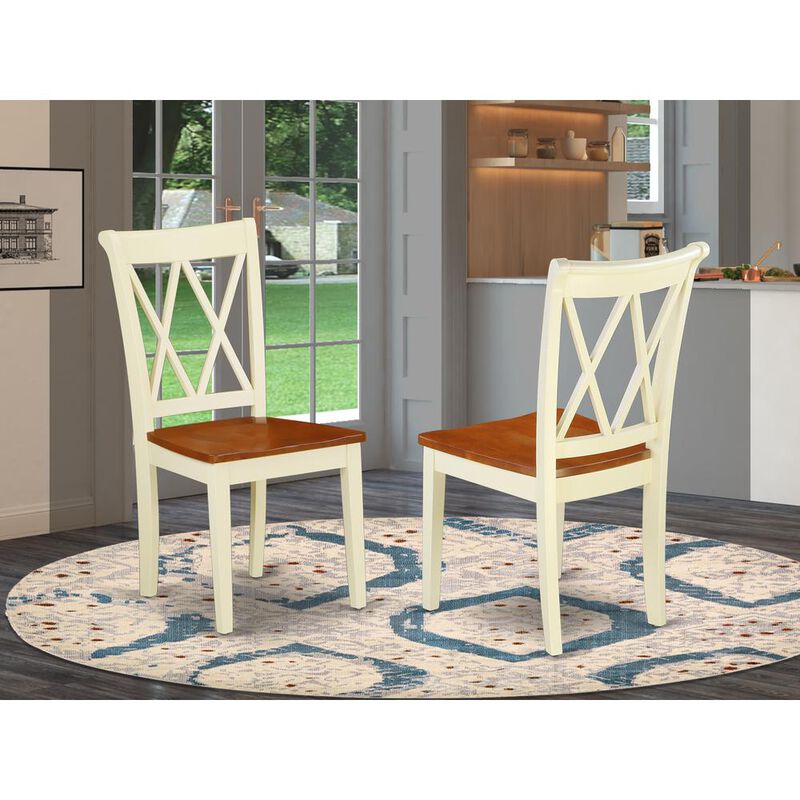Dining Chair Buttermilk & Cherry, CLC-BMK-W