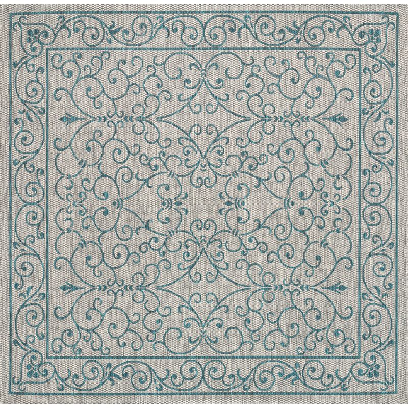 Charleston Vintage Filigree Textured Weave Area Rug