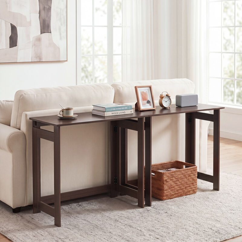 Narrow Folding Console Table with Collapsible Legs for Small Spaces image number 3