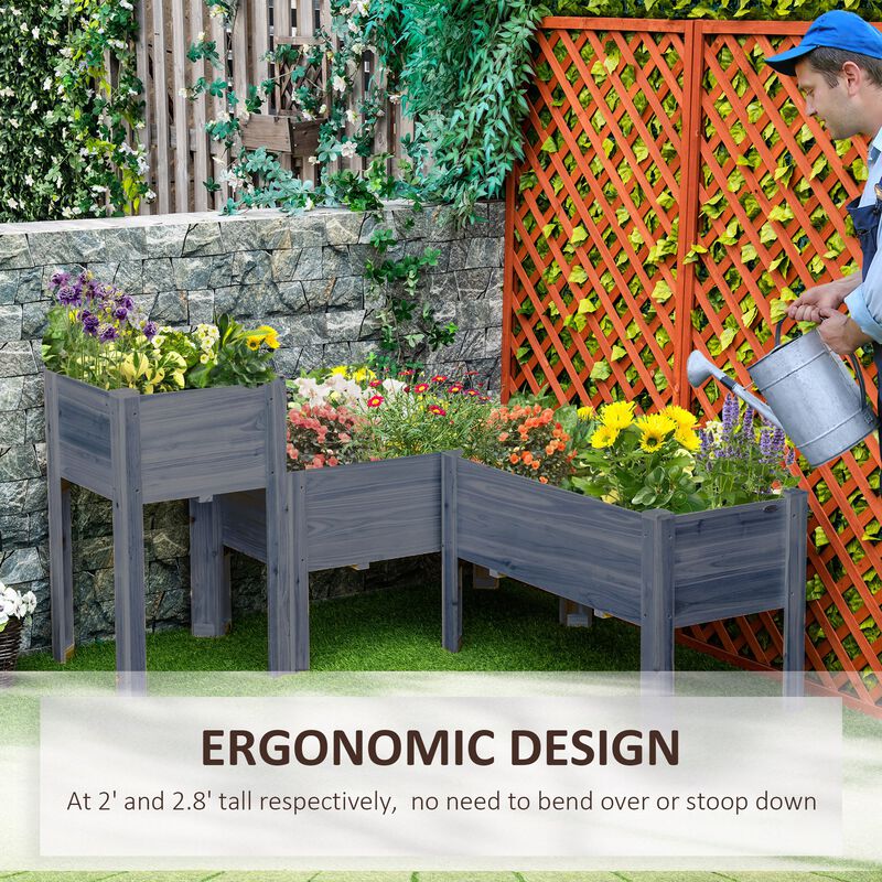 Hivvago 3-Piece Raised Garden Bed Set with Liner image number 4