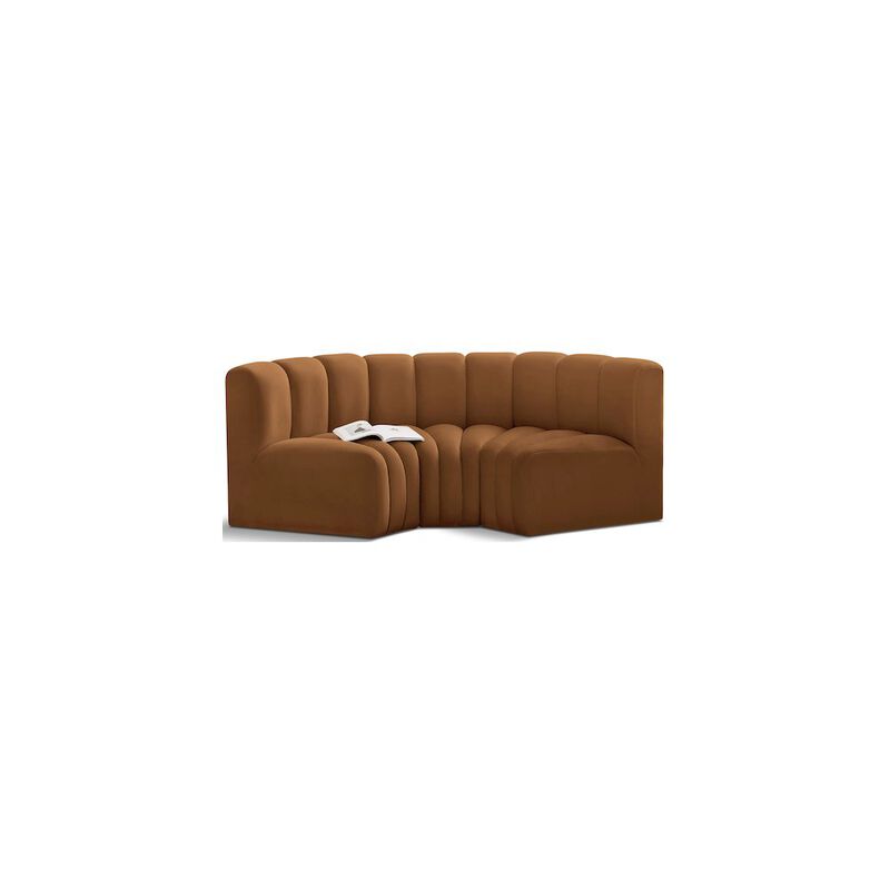 Meridian Furniture Arc Saddle Velvet Modular Sofa