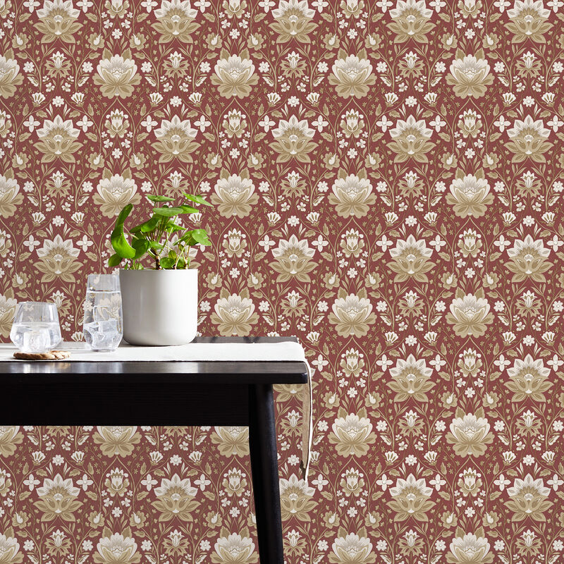 Issey Red Floral Wallpaper (Set of 2) image number 2