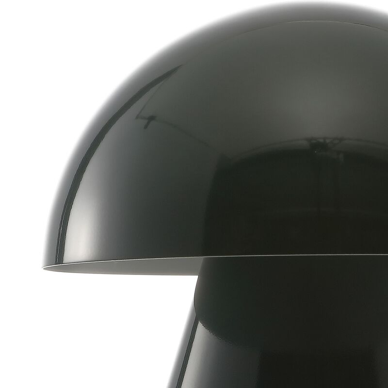 Porcini Contemporary Bohemian Rechargeablecordless Iron Integrated LED Mushroom Table Lamp