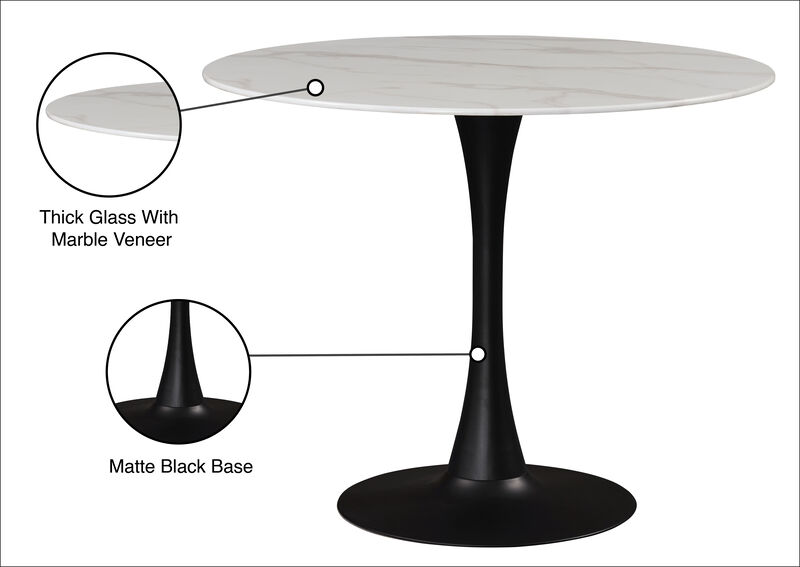 Meridian Furniture Tulip Matte Black Dining Table image number 4