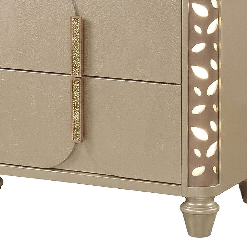 Eloriaq 2-Drawer LED Nightstand image number 6