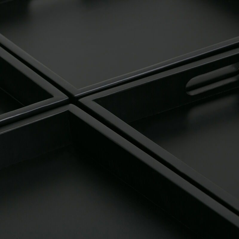 Avalon 35 inch Wide Contemporary Square Coffee Table Storage Ottoman in Chocolate Brown Vegan Faux Leather, Assembled