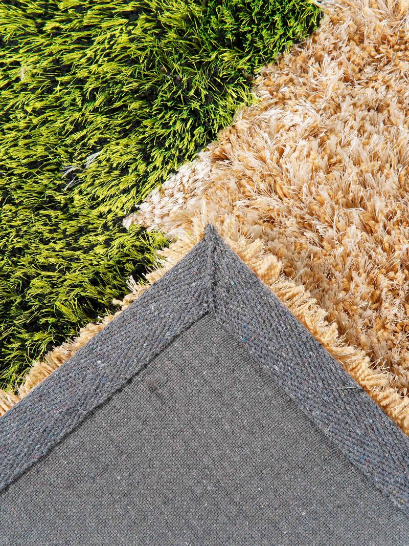 RUGSOTIC CARPETS HAND TUFTED SHAG POLYESTER ECO-FRIENDLY AREA RUGS  - Square, Size, Geometric Modern Design, High Pile Thick Handmade Anti Skid Rugs for Living Room K00012 image number 5