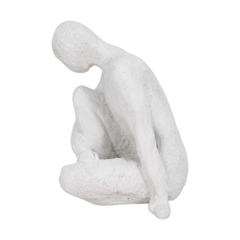 7" Contemplating Figure Rough Texture, White image number 0