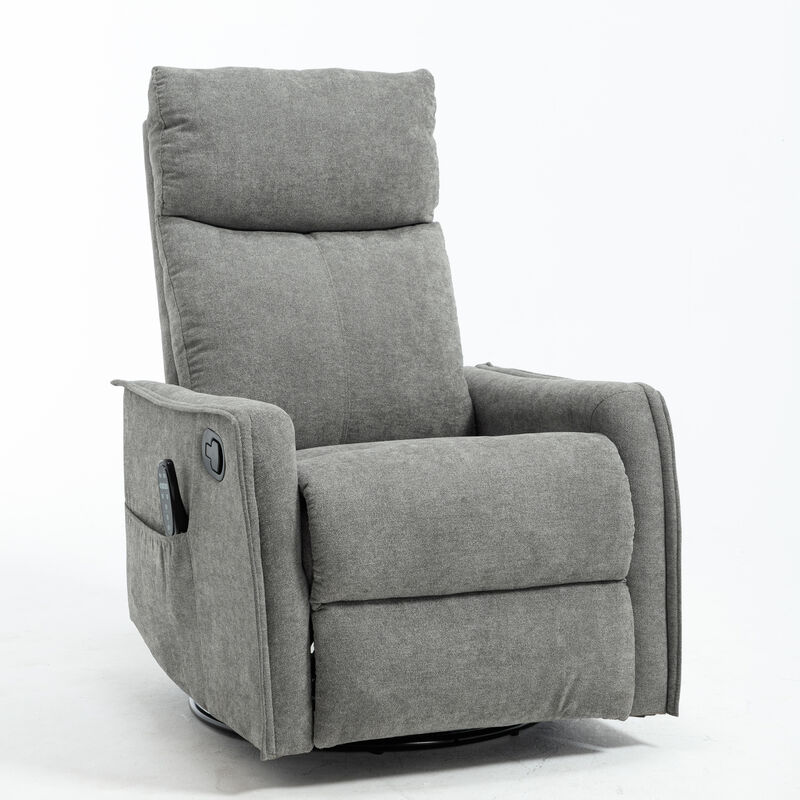 Merax 360&deg; Swivel Rocking Recliner with Massage & Lumbar Heat image number 0