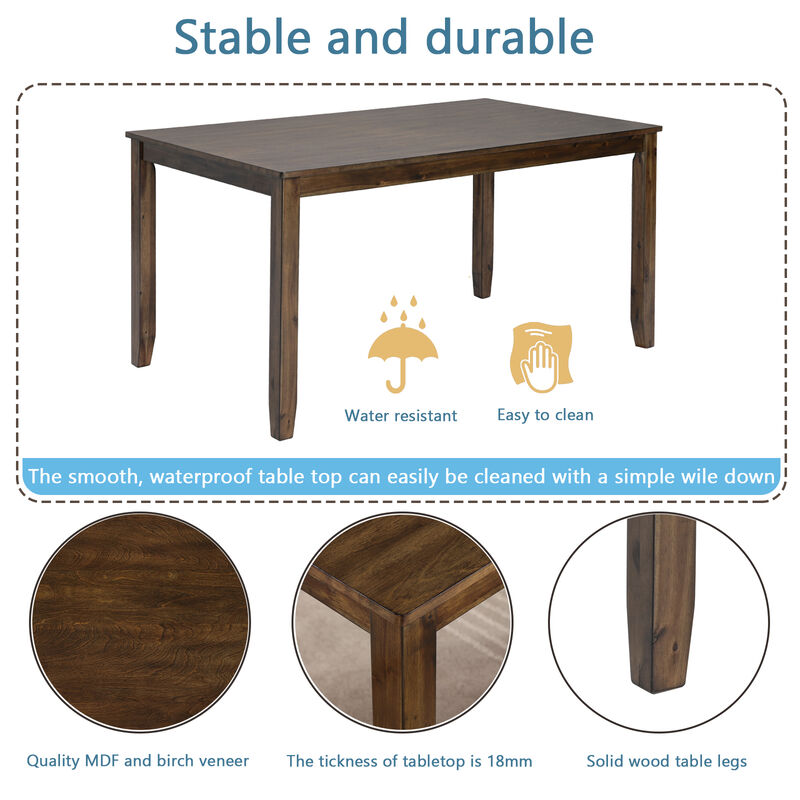 Riflil 5‑Piece Farmhouse Dining Set image number 4