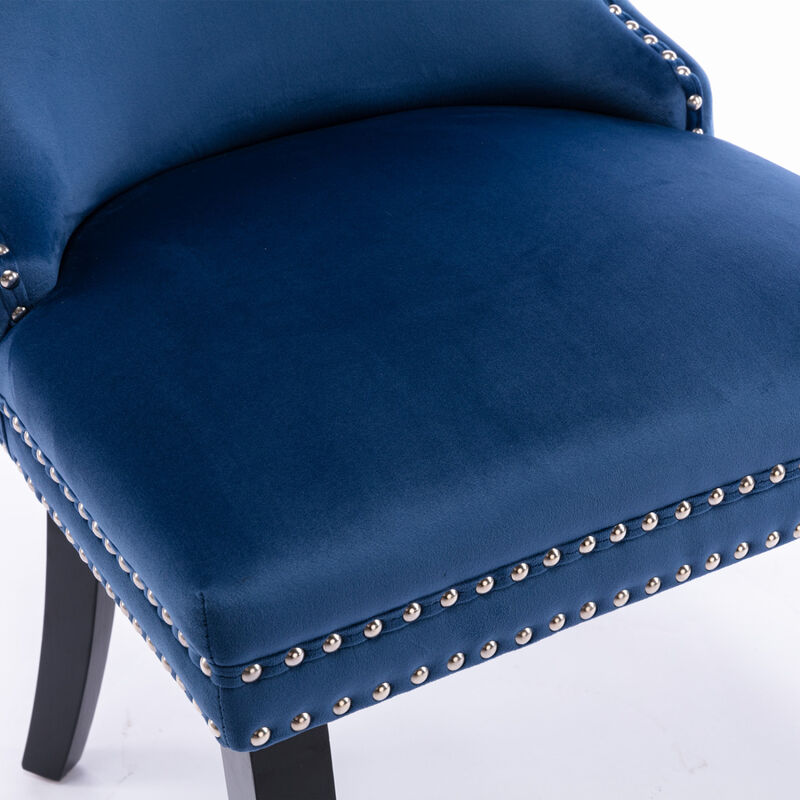 Streamdale Blue Upholstered Dining Chairs, Set of 2 image number 9