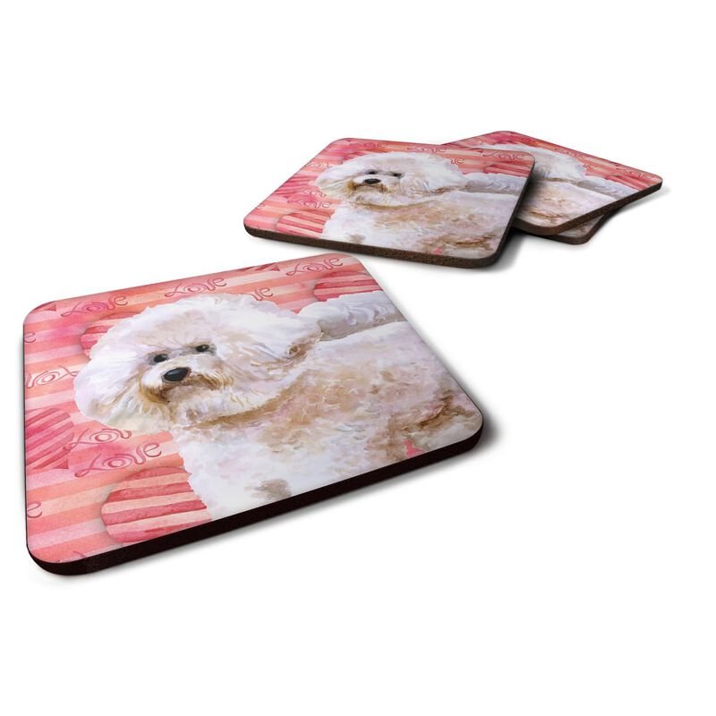 Caroline's Treasures Bichon Frise #2 Love Decorative coasters, Multicolor
