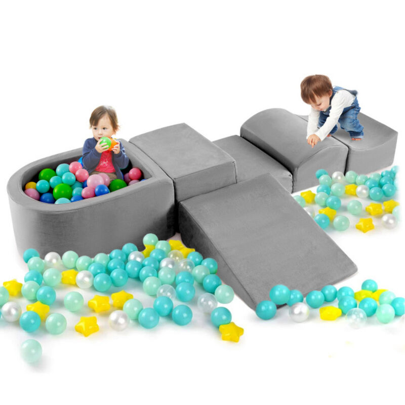 Kids 5-Piece Soft Climb and Crawl Set with Ball Pit image number 0