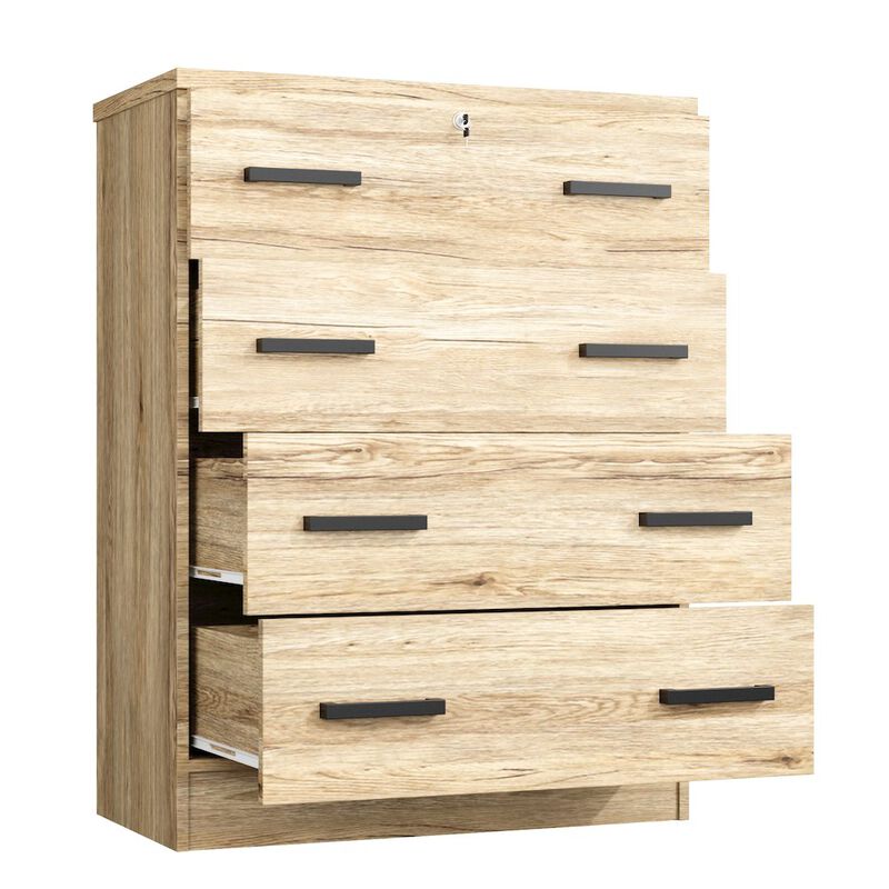 4 Drawers Chest in Natural Oak Color