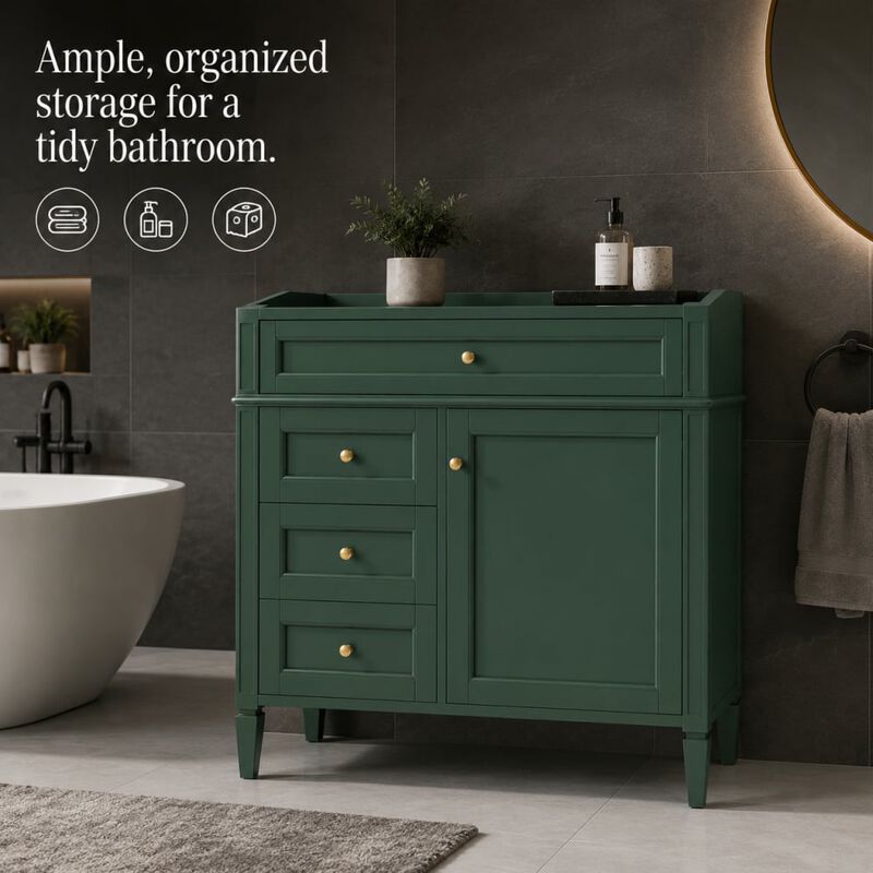 36" Bathroom Vanity Without Top Sink image number 4