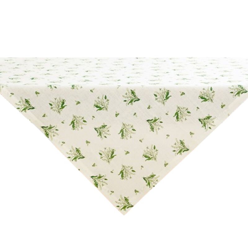 Solino Home Lily of the Valley 100% Linen Table Throw &ndash; Handcrafted, Machine Washable, Perfect for Holiday and Everyday Dining