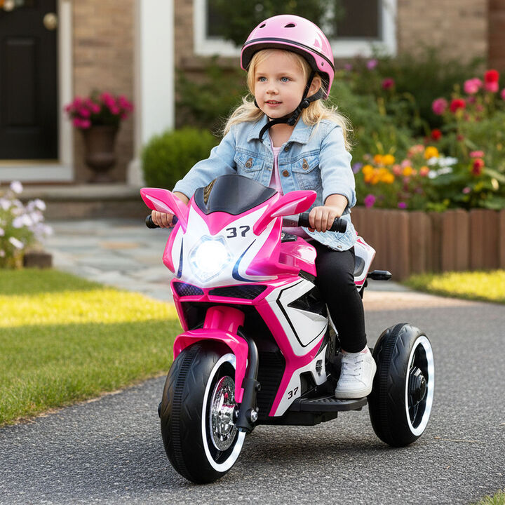 Mini 6V Electric Motorbike for Kids with LED Lights for Outdoor Play