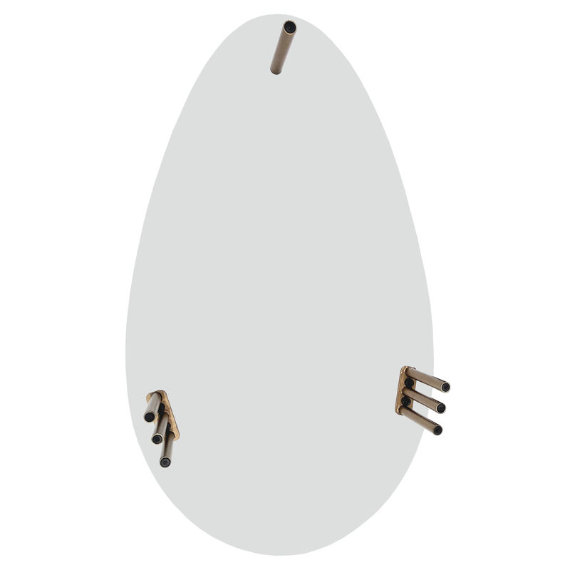 36 Inch Modern Coffee Table, Oval Elliptical Shape