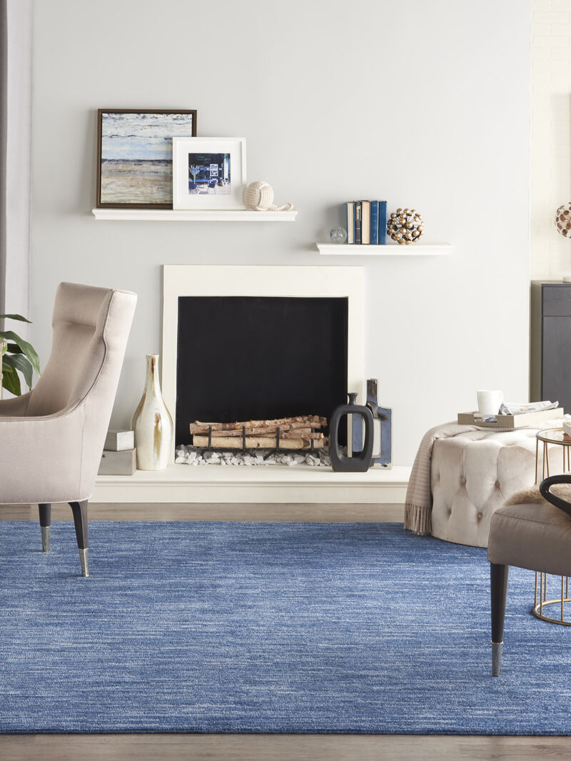 Nourison Essentials NRE01 Navy/Blue 7' x 10' Rug image number 9