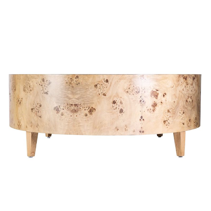 Butler Specialty Billie Round Burl Coffee Table, Brown