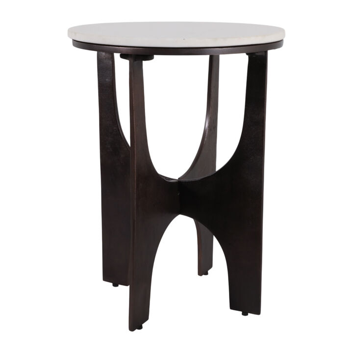 Modern Metal Base Accent Table