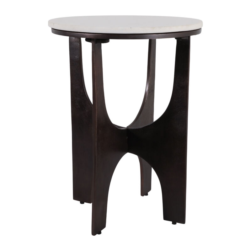 Modern Metal Base Accent Table image number 1