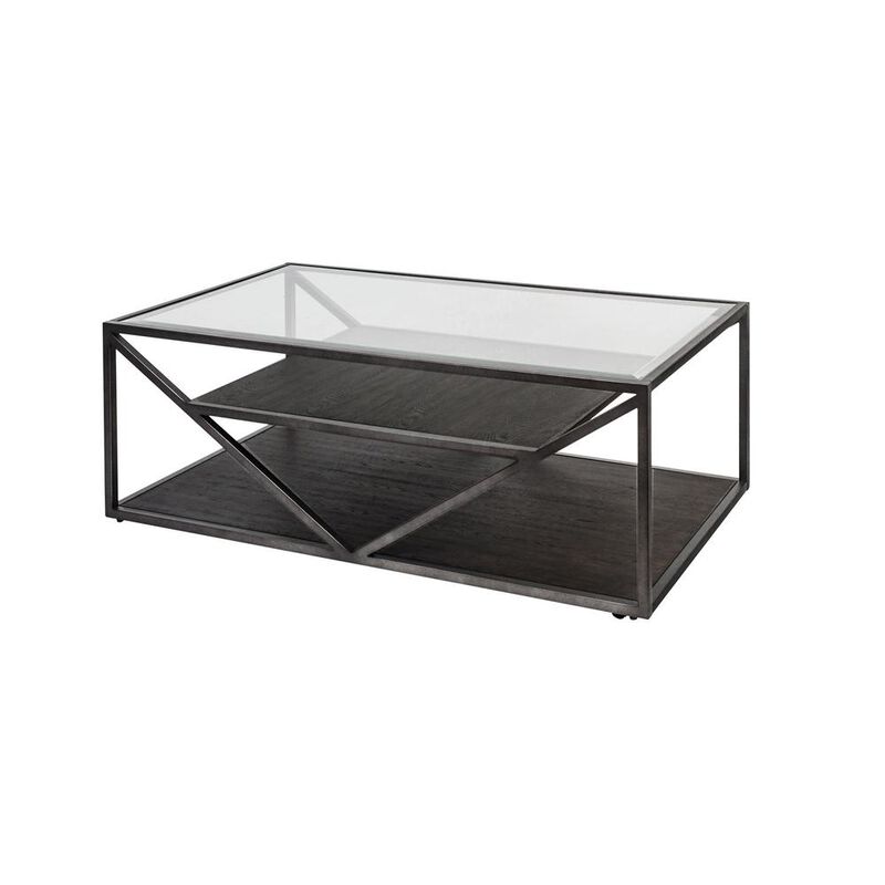 Liberty Furniture Arista Rectangular Cocktail Table in Cobblestone Brown w/ Gray Dusty Wax Hang-up image number 3