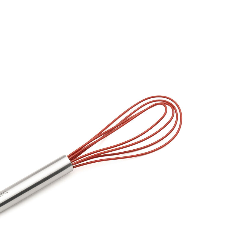 Cuisipro 8 Inch Silicone Flat Whisk, Red