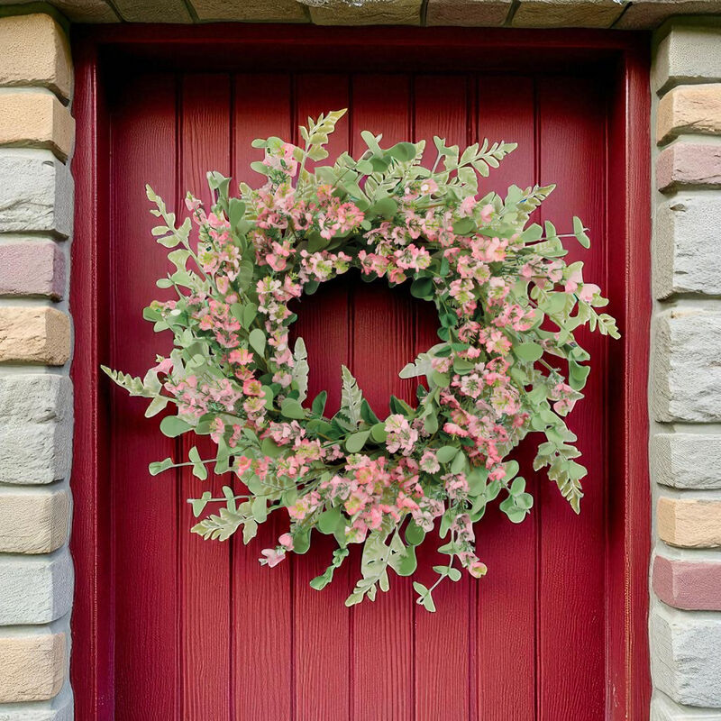 Mixed Blossom Floral Wreath for Front Door, Wall, or Seasonal Display