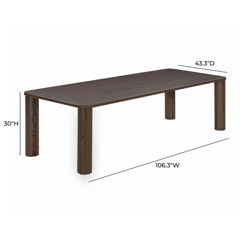 Akola Dark Brown Oak Dining Table image number 6