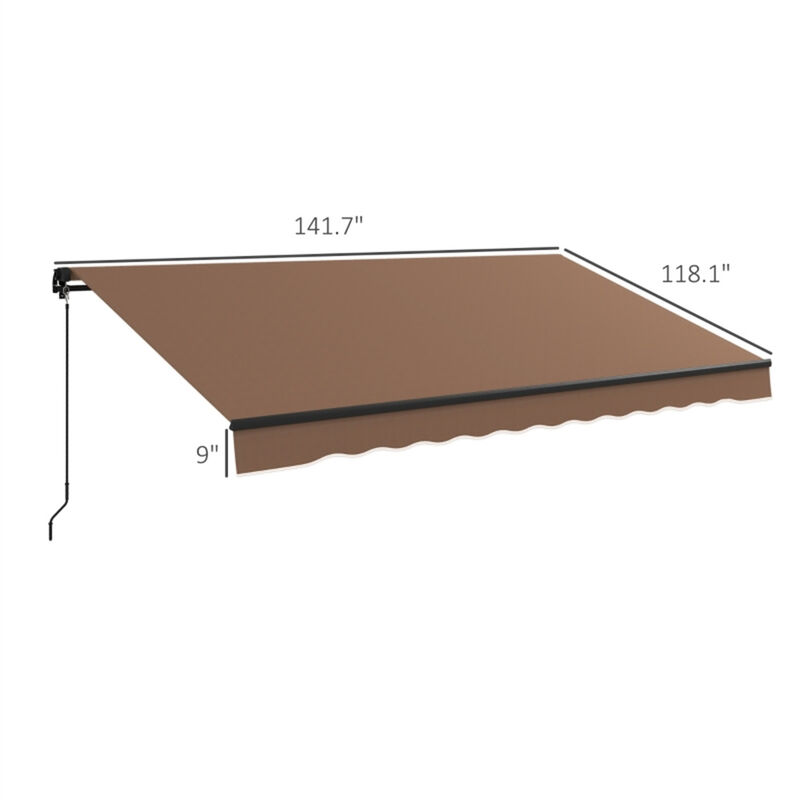 Outdoor Retractable Awning for Patio or Deck, Easy Installation and UV Protection image number 2