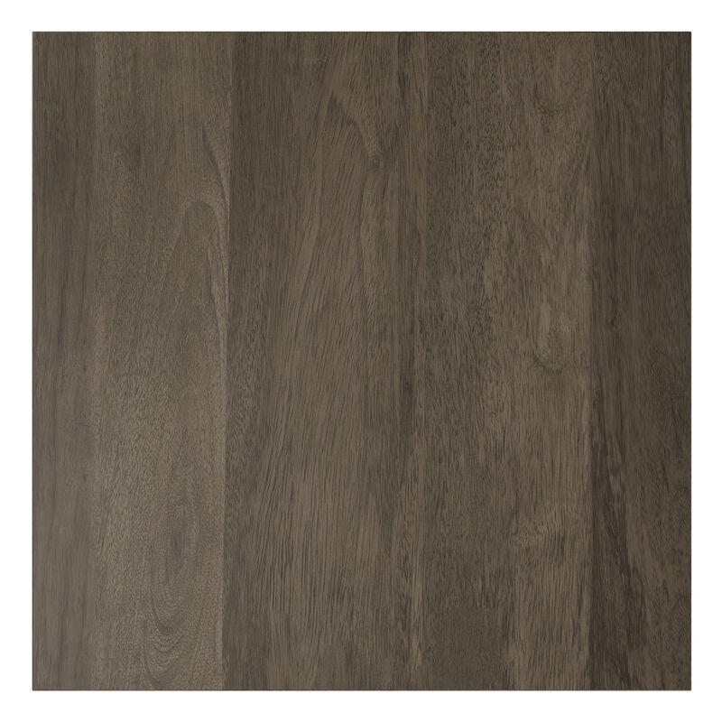 Terry SOLID MANGO WOOD 16 inch Wide Irregular Contemporary Side Table in Ash Grey, Fully Assembled