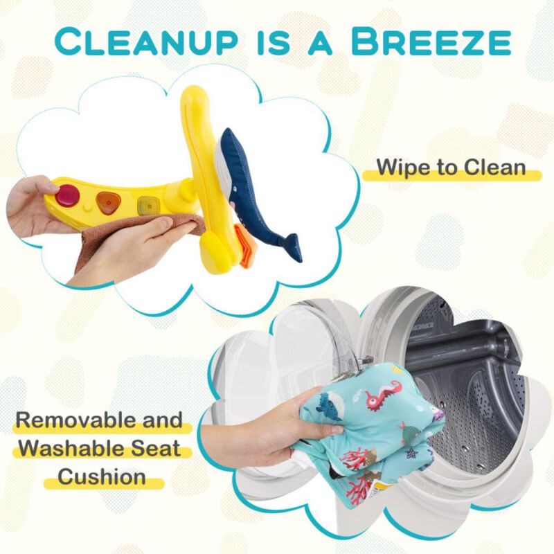 Hivvago Baby Activity Center Height Adjustable Baby Bouncing Saucer with Interactive Toys