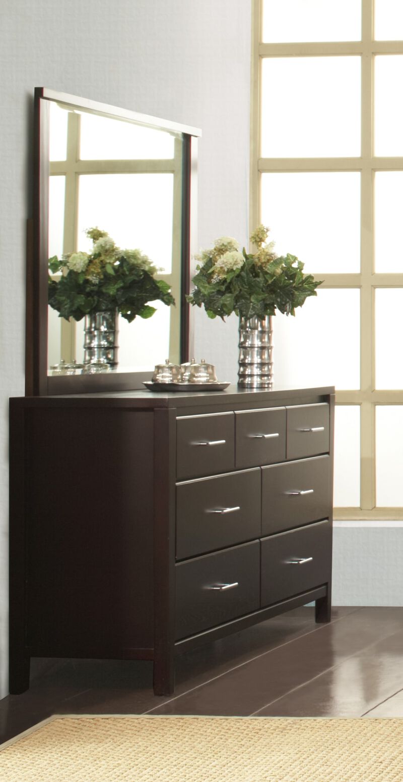 Nevis Seven Drawer Dresser in Espresso