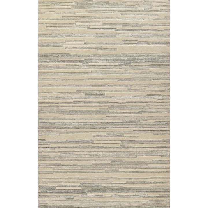 Momeni Rugs EVERTEVT-3GRY5080 Everett Area Rug, 5'0 X 8'0 Grey Carpet for Living Room, Bedroom, Entryway, Dining Room, and Home Office