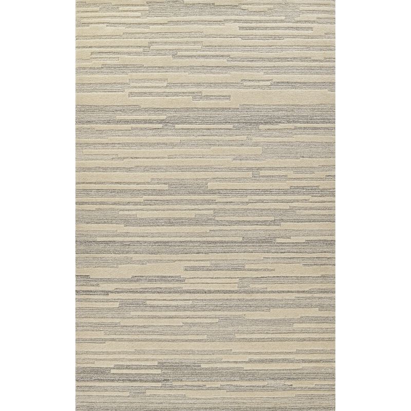 Momeni Rugs EVERTEVT-3GRY5080 Everett Area Rug, 5'0 X 8'0 Grey Carpet for Living Room, Bedroom, Entryway, Dining Room, and Home Office
