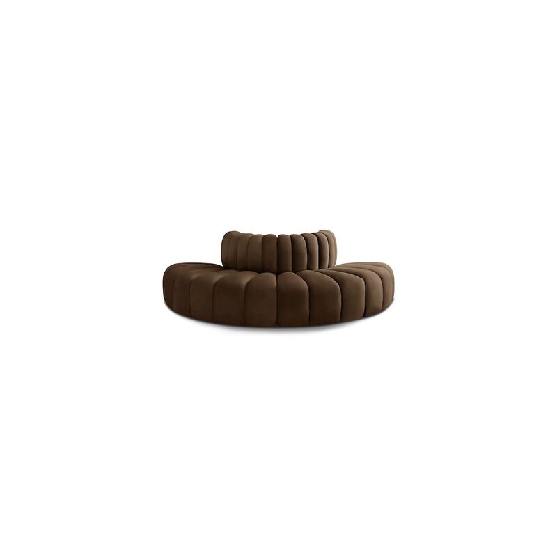 Meridian Furniture Arc Brown Velvet Modular Sofa