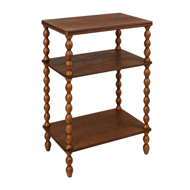 Bobbin Leg Rectangle Wood Accent Table, Walnut