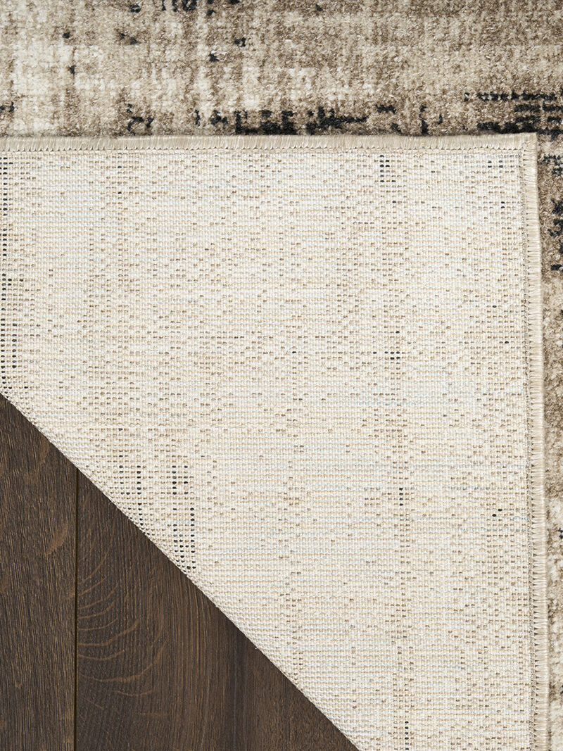 Washable Decor WSD08 Ivory/Mocha 6'7" x 9' Rug