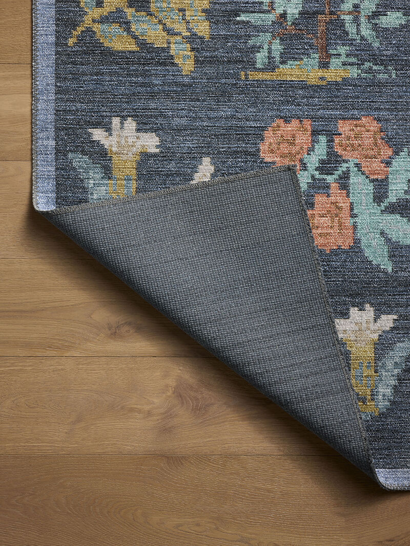 Rosa RSA-03 Navy 3''9" x 5''6" Rug by Rifle Paper Co.