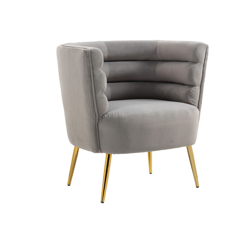 Accent Chair, leisure single chair with Golden feet image number 1