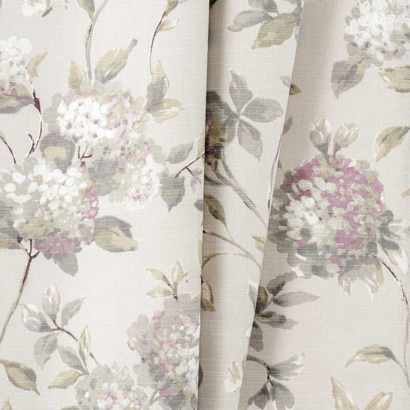 Ellis Curtain 48% Cotton 52% Polyester Traditional Hydrangea Pattern Abigail Shower Curtain 72" x 72" Lilac