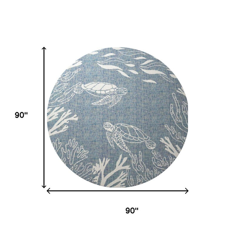 HomeRoots Nautical Round Rug image number 2