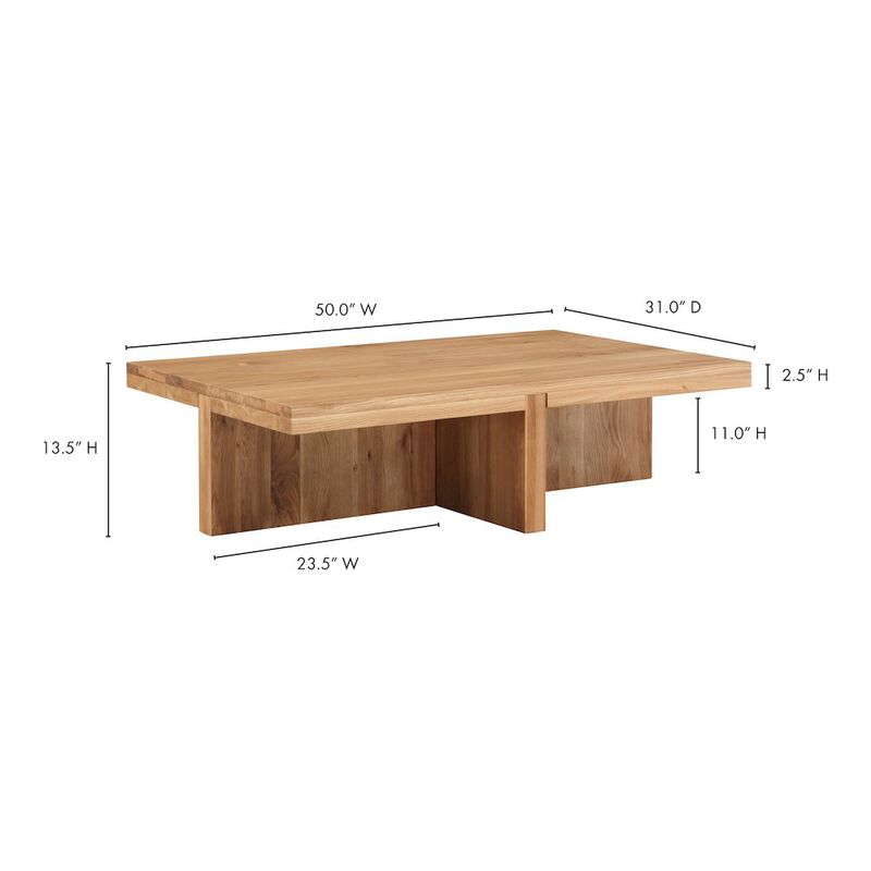Moe's Home Collection Folke Rectangular Coffee Table Natural