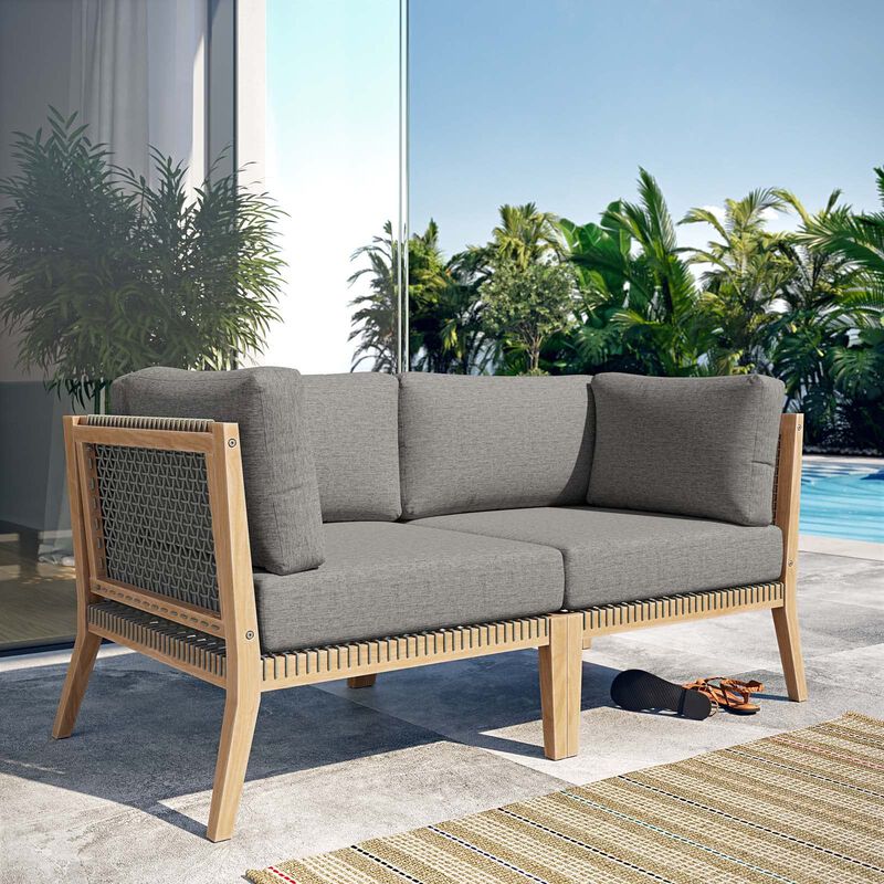 Modway Clearwater Love Seats, Loveseat, Gray Graphite image number 1