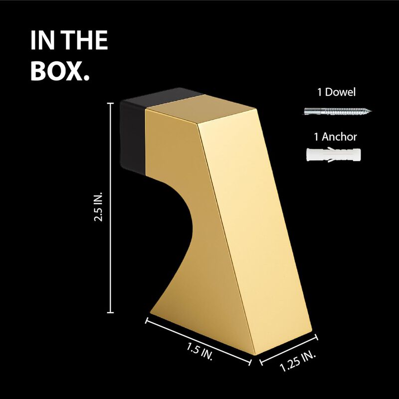 Mega Handles Curved Floor Mounted Soor Stoppers | Wall Protection from Door Knobs