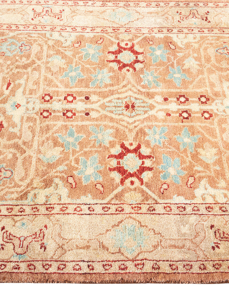 Eclectic, One-of-a-Kind Hand-Knotted Area Rug  - Brown, 3' 2" x 5' 3"