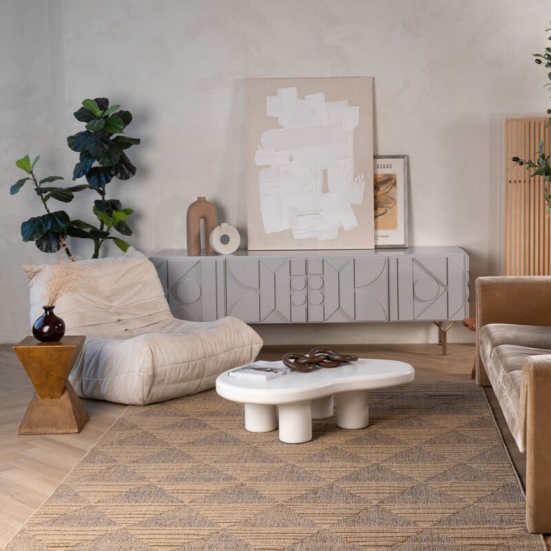 Rug Branch Afaq Contemporary Geometric Brown Beige Indoor Area Rug