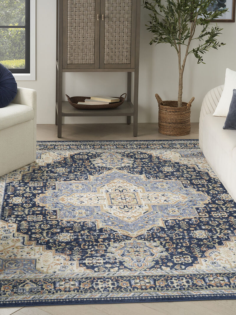 Nourison Essentials Persian NRE07 Navy 6' x 9' Rug