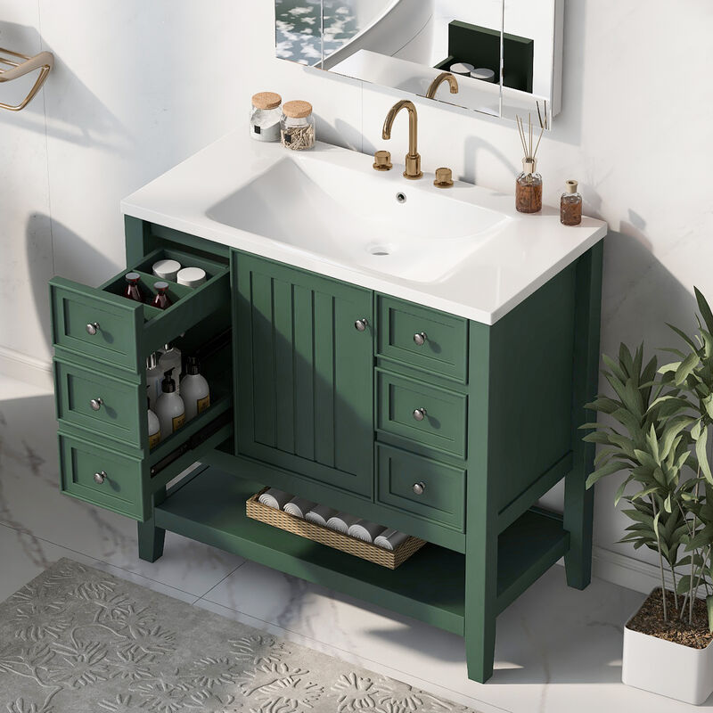 Merax  Bathroom Vanity with Ceramic Sink
